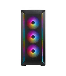 SilverStone Корпус FARA FA511Z-BG, без БП, 2xUSB3.0, 3x120mm ARGB fan, TG Side Panel, ARGB light strip, ATX, Black