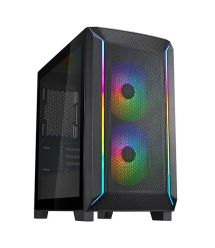 SilverStone Корпус FARA FA312Z-BG, без БП, 2xUSB3.0, 2x140mm ARGB fan, TG Side Panel, mATX, Black