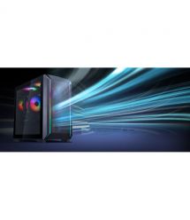 SilverStone Корпус FARA FA312Z-BG, без БП, 2xUSB3.0, 2x140mm ARGB fan, TG Side Panel, mATX, Black