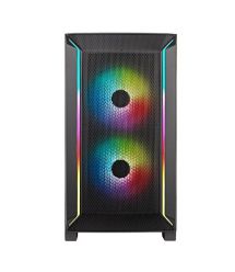 SilverStone Корпус FARA FA312Z-BG, без БП, 2xUSB3.0, 2x140mm ARGB fan, TG Side Panel, mATX, Black