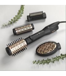 BaByliss AS970E, Фен-щітка 650 Вт, 4 насадки, чорний
