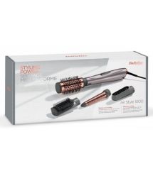 BaByliss Фен-щітка AS136E, 1000 Вт, 4 насадки, сірий