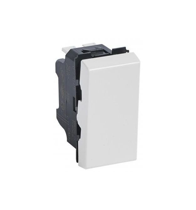 Legrand MOSAIC переключатель 10А, 250В безвинтовые зажимы (1 мод), белый