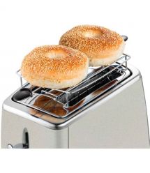 Тостер Russell Hobbs Luna Stone 2 Slice, 1550Вт, нержавеющая сталь+ пластик, подогрев, размораживание, бежевый