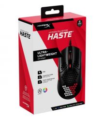 HyperX Мишь Pulsefire Haste USB, Black/Red
