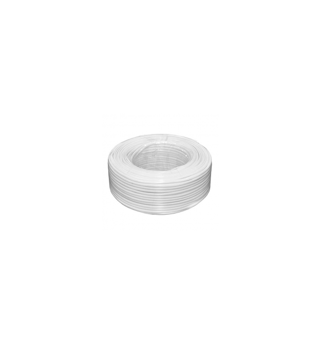 Кабель коаксиальный с питанием RITAR W100-RG59+2x0.5mm, 0,81 мм.CU, 64x0.12m CCA желтый экран, 75 Ом, FPE, оболочка 6,91мм белый
