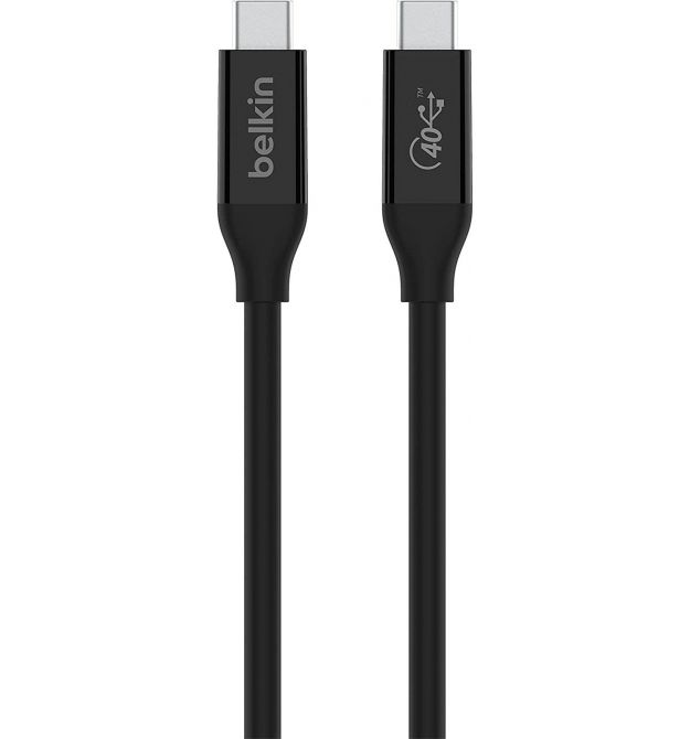 Кабель Belkin USB4 USB-C - USB-C, 40Gbps, 100W, 0.8м Black