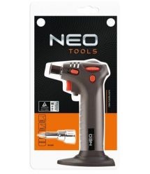 Паяльник газовий Neo Tools, п`єзозапалювання, 20 мл, t полум`я 1300°C (19-901)