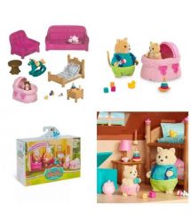 Li`l Woodzeez Ігровий набір Вітальня і Дитяча