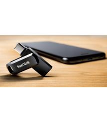 Флеш память USB SanDisk Ultra Dual Go Type-C 256GB USB 3.1 Black (SDDDC3-256G-G46)