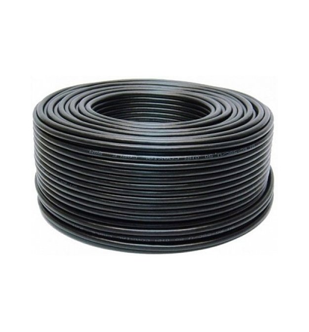 Комбинированный кабель Одескабель ССTV mini RG-59+(2*0,50+2*0,22)P бухта 305 м оболочка полиэтилен цвет черный 