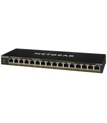 NETGEAR Комутатор GS316P 16xGE PoE+ (115Вт), FlexPoE, некерований