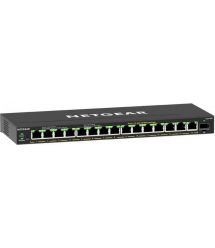 NETGEAR Комутатор GS316EP 15x1GE PoE+ (180Вт), 1xSFP, керований