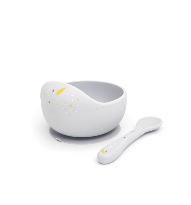 Oribel Набір посуду Cocoon ложка і миска сірий