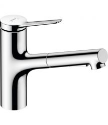 Hansgrohe Смеситель для кухни Zesis M33, дл.излива - 219мм, вытяжной, 1 рычаг, KM150, хром