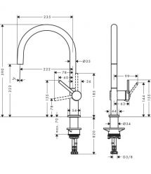 Hansgrohe Смеситель Talis M54 для кухонной мойки 72804000