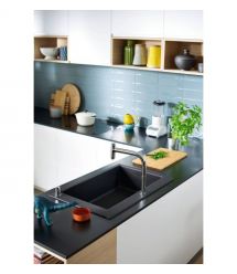 Hansgrohe Мойка кухонная S51, гранит, прямоуг., без крыла, 770х510х190мм, чаша- 1, накладная, S510-F660, серый камень