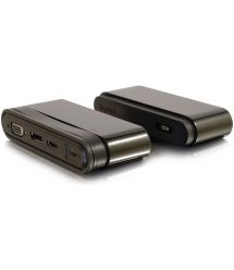 Док-станция C2G USB-C на HDMI, DP, VGA, USB, Power Delivery до 65W (CG82392)