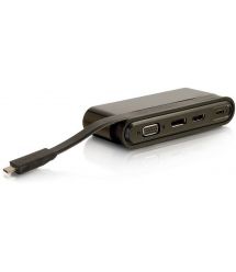 Док-станция C2G USB-C на HDMI, DP, VGA, USB, Power Delivery до 65W (CG82392)