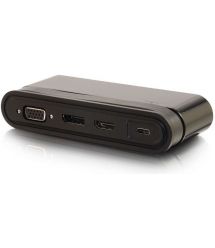 Док-станция C2G USB-C на HDMI, DP, VGA, USB, Power Delivery до 65W (CG82392)