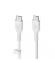 Кабель Belkin USB-С - USB-C силіконовий, з кліпсою, 2м, білий