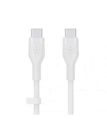 Кабель Belkin USB-С - USB-C силіконовий, з кліпсою, 2м, білий