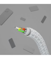 Belkin Кабель USB-С - Lightning BRAIDED SILICONE 1m White