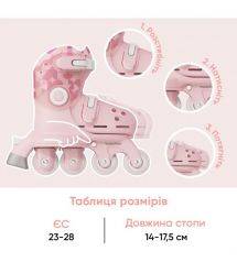 Ролики YVolution Switch Skates Рожеві