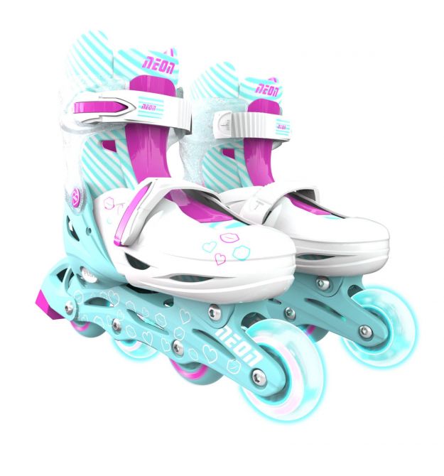 NEON Роликовые коньки Inline Skates Бирюзовый (Размер 34-38)