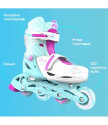 NEON Роликовые коньки Inline Skates Бирюзовый (Размер 34-38)