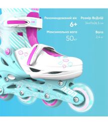 NEON Роликовые коньки Inline Skates Бирюзовый (Размер 34-38)