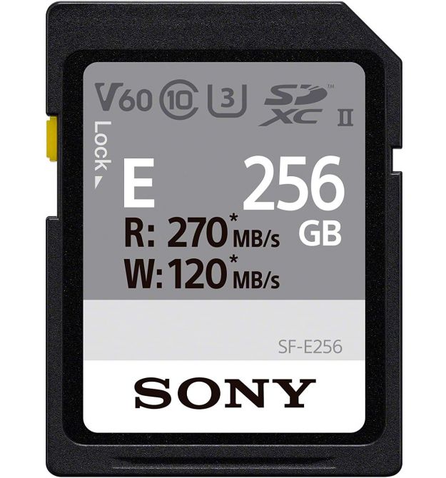 Sony Карта памяти 256GB SDXC C10 UHS-II U3 V60 R270/W120MB/s Entry