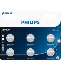 Батарейка литиевая Philips CR 2032 блистер, 6 шт