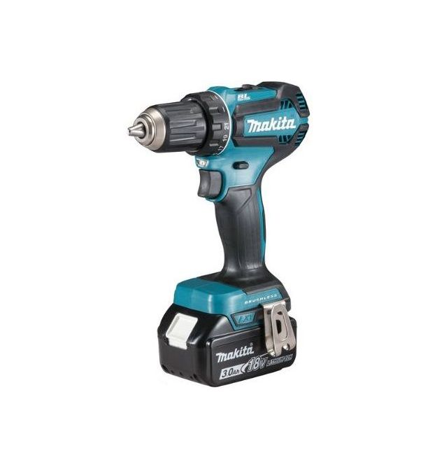 Шуруповерт-дрель аккумуляторный Makita DDF485RFJ, 18В 2х3Аг, 27/50Нм, 0-500/0-1900об/мин, 1.4кг