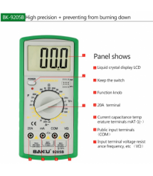 Мультиметр BAKKU BK-9205B Измерения: V, A, R