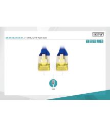 Digitus Патч-корд CAT 6a S-FTP, 1м, AWG 26/7 синього кольору