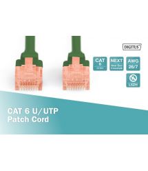 Digitus Патч-корд CAT 6 UTP, 10м, AWG 26/7, Cu, LSZH, зеленого кольору