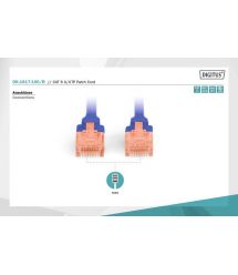 Digitus Патч-корд CAT 6 UTP, 10м, AWG 26/7, Cu, LSZH, синього кольору