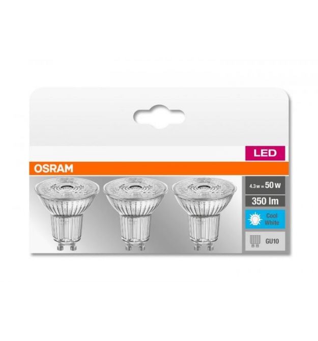 Набір світлодіодних ламп Osram Led PAR16 4.3W (350Lm) 4000К GU10 (4058075818415)