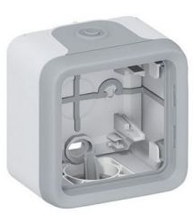 Legrand Plexo коробка накладного монтажу з мембранними сальниками 1 пост сірий