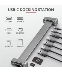 USB-хаб Trust Dalyx Aluminium 10-in-1 USB-C Multi-Port Dock (23417_TRUST)