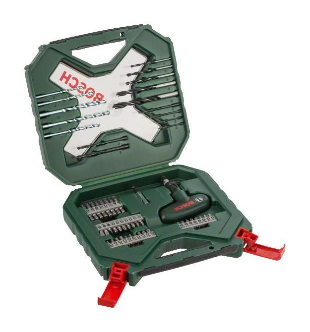Набор сверл и насадок Bosch X-LINE-54 с реверсивной отверткой (2.607.010.610)