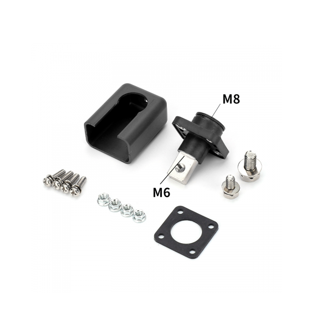 Корпусна прохідна клема М8-M6, 200A, 1000V, мідь, Black