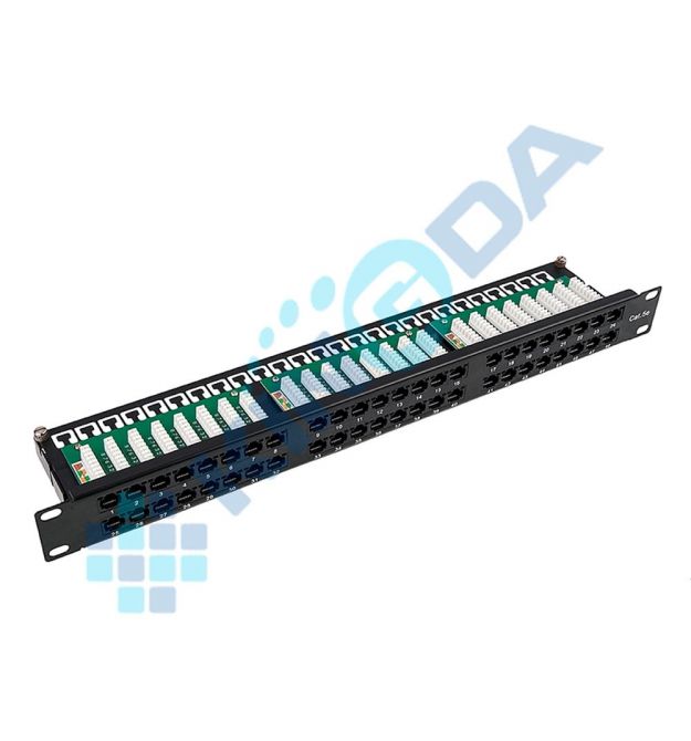 Патч-панель 19" 48xRJ-45 UTP, кат. 6, 1U, dual type, Kingda