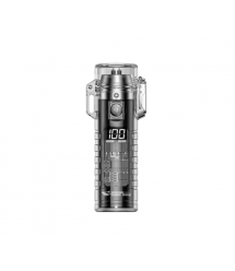 Зажигалка дуговая с фонариком KY-BD, LED 3 режима, Li-ion 260mAh, Type-C, IP56, 95x28mm, Black, BOX