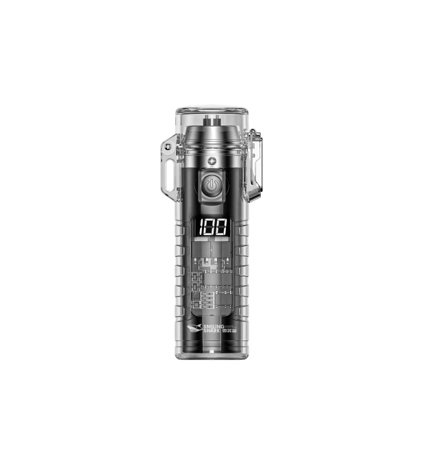 Запальничка дугова з ліхтариком KY-BD, LED 3 режими, Li-ion 260mAh, Type-C, IP56, 95x28mm, Black, BOX