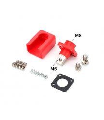 Корпусна прохідна клема М8-M6, 200A, 1000V, мідь, Red