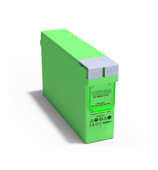 Акумуляторна батарея MONBAT FRONT TERMINAL 12MVR200 AGM 12V - 200 Ah, 555x125x316 мм, 59.2 кг