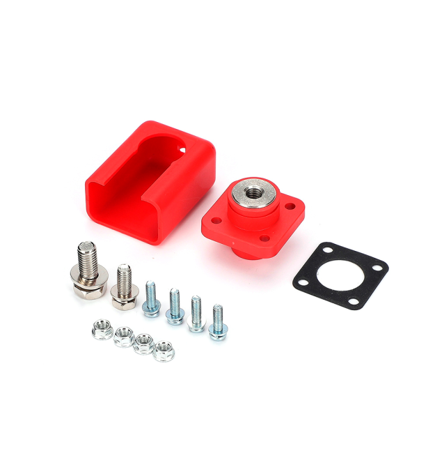 Корпусна прохідна клема 150A-C, М8, 150A, 600V, &ample0,6 мОм, мідь, IP54, Red