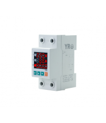 Реле напруги змінного струму YRVP-6 з цифровим дисплеєм (V, A, kWt), 2P, 63A, 230V AC